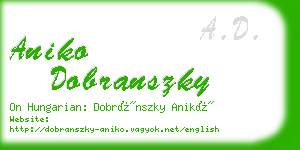 aniko dobranszky business card